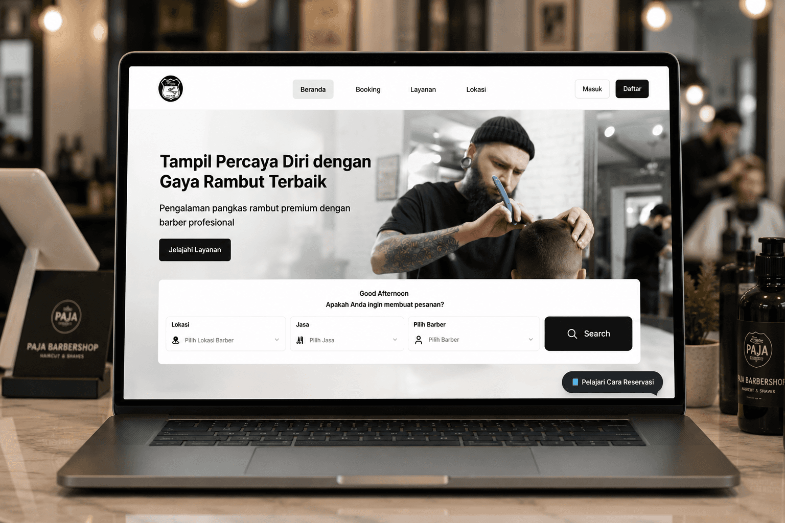 Paja Barbershop Booking App